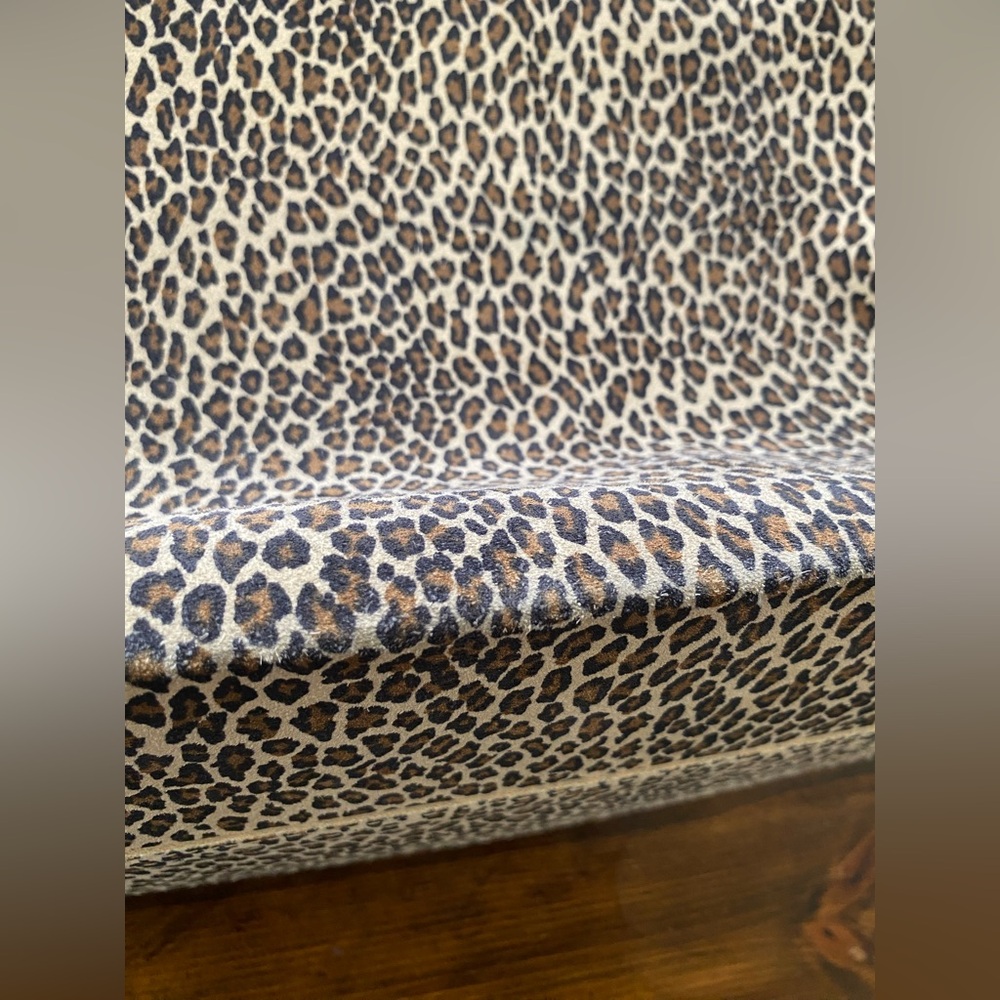 SOLD - CLARE V leopard cheetah suede leather tote bag with detachable strap. - Picture 11 of 13